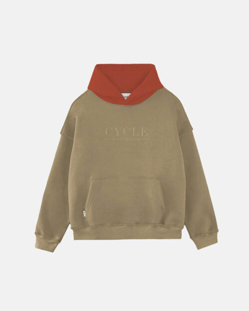 Olive Green & Orange Hoodie