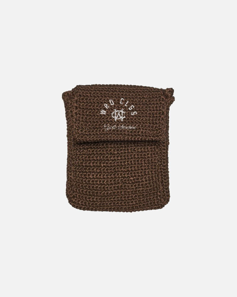 Brown Knit Neck Bag