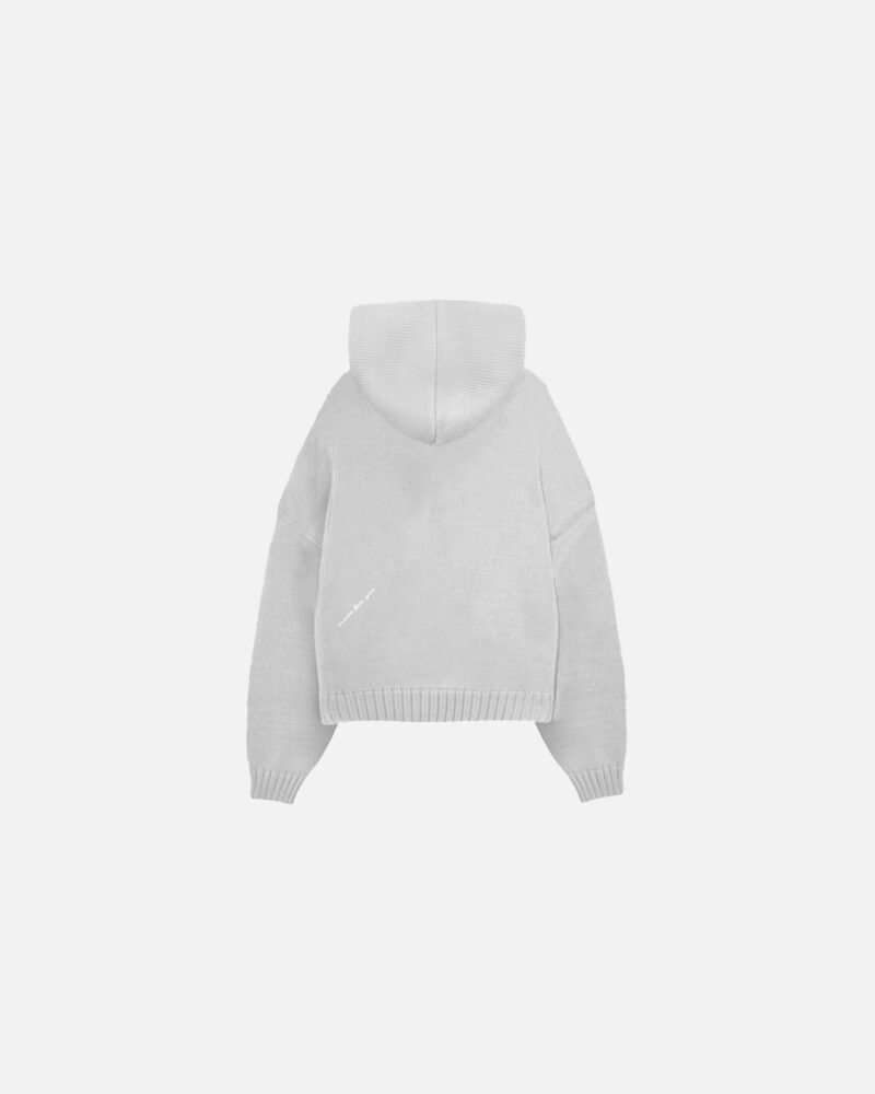 Light Grey Knit Hoodie - Image 2