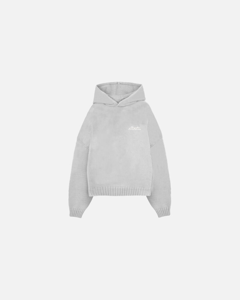 Light Grey Knit Hoodie